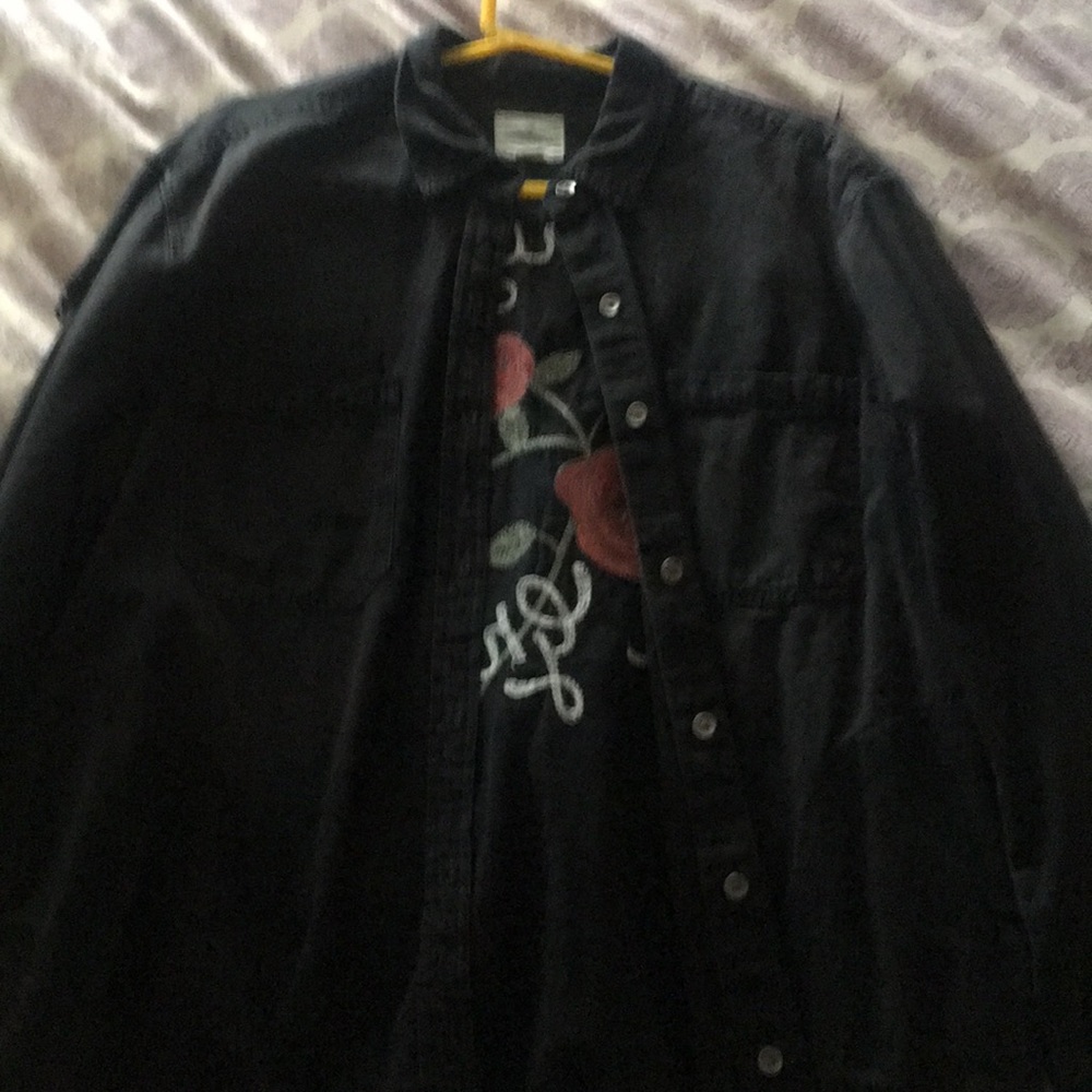 American Eagle Distressed Button Down - image 2